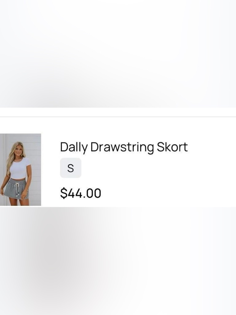 Striped Drawstring Mini Skort - Navy & White - Picture 3 of 3